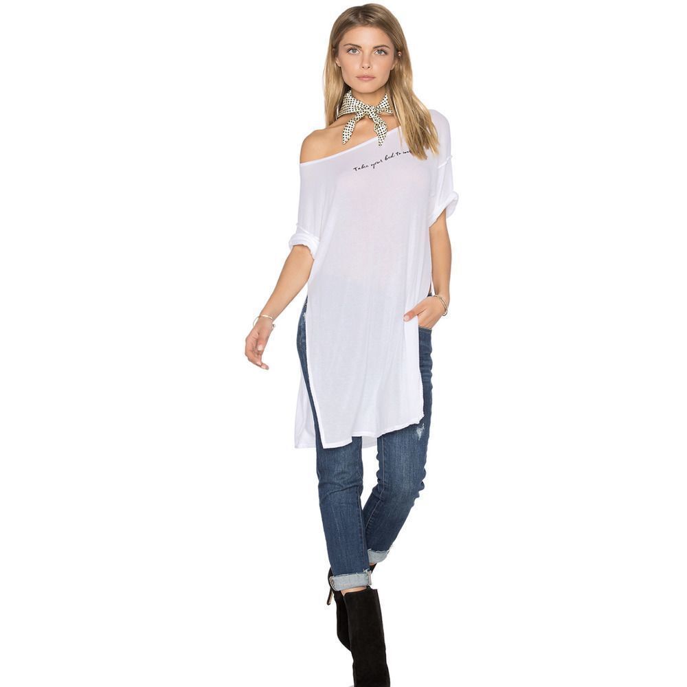 Daydream Nation Take Your Bed Long Tee White